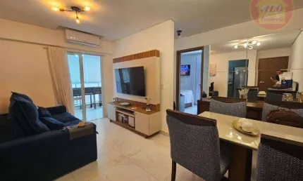 Apartamento com 1 quarto à venda, 56 m² por r$ 465.000 - canto do forte - praia grande/sp