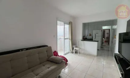 Apartamento com 1 quarto à venda, 46 m² por R$ 299.000 - Vila Guilhermina - Praia Grande/SP