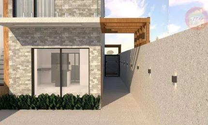 Sobrado com 3 quartos à venda, 134 m² por R$ 1.500.000 - Canto do Forte - Praia Grande/SP