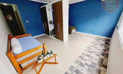 Kitnet com 1 quarto à venda, 42 m² por r$ 210.000 - canto do forte - praia grande/sp