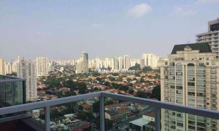 115704 Apartamento com 1 dormitório para alugar, 80 m² por R$ 7.779/mês - Brooklin - São Paulo/SP