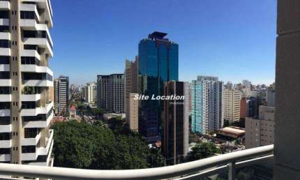 118373 Loft semimobiliado com 2 dormitórios e 2 vagas em Moema – alto padrão, vista deslumbrante!