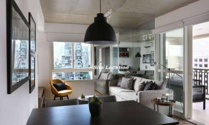 121624 Apartamento com 1 dormitório para alugar, 63 m² por R$ 6.258/mês - Brooklin - São Paulo/SP