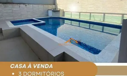 Casa com 3 dormitórios c/ Piscina à venda por R$ 552.000 - Mongaguá/SP