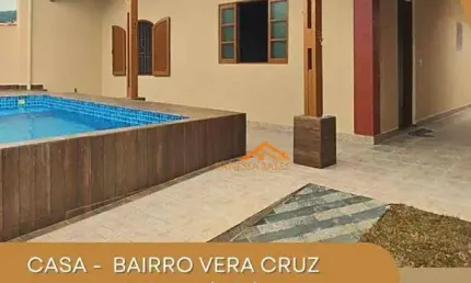 Casa com 3 dormitórios à venda, 109 m² por R$ 395.000,00 - Vera Cruz - Mongaguá/SP