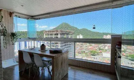 Belo apartamento com área de lazer no canto do forte- praia grande, sp