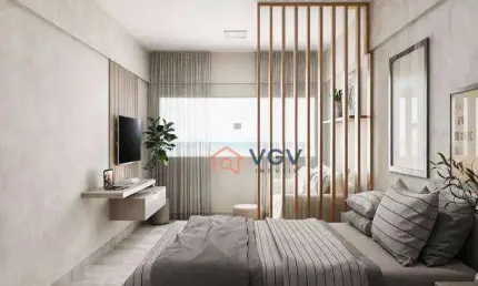 Apartamento com 1 dormitório à venda, 38 m² por r$ 198.000,00 - maracanã - praia grande/sp
