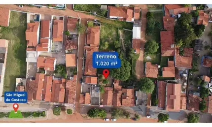Terreno com 1.000m² na Avenida principal de São Miguel do Gostoso