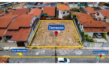 vendo este Terreno financiável em Nova Parnamirim com 500m²