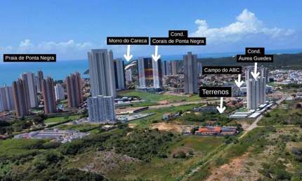 2 terrenos em Ponta Negra com total de 836,50m², ao lado do Campo do ABC