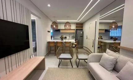Apartamento mobiliado com 2 suítes à venda, 60 m² por R$ 2.500.000 - Tabatinga - Caraguatatuba/SP