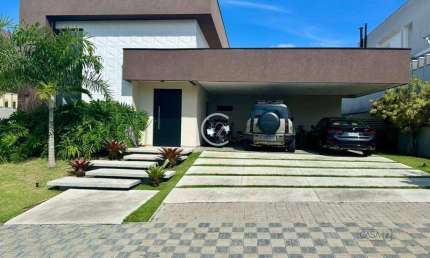 Casa com 4 suítes e lazer com piscina e sauna à venda, 322 m² por R$ 4.500.000 - Condomínio Reserva do Paratehy - São José dos Campos/SP
