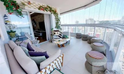 Apartamento alto padrão 4 dormitórios canto do forte praia grande sp.
