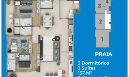 Apartamentos Frente Mar com Entradas À Partir de 32.000,00 - Praia Grande