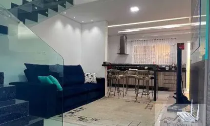 Casa em condomínio fechado com 3 quartos à venda na Vila Caiçara, Praia Grande 