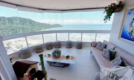 Apartamento alto padrão com 4 dormitórios - frente mar - canto do forte