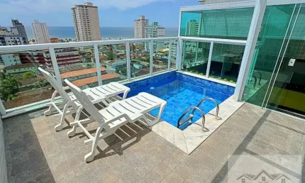 Cobertura Duplex 3 Dormitórios 2 Suíte Área Gourmet com Piscina Mobiliado !