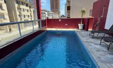 Apartamento 2 dormitórios 1 suíte canto do forte 200 mts da orla praia