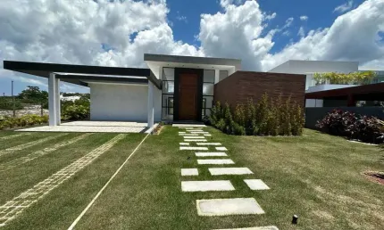 Casa em condomínio fechado com 3 quartos à venda na praia de busca vida, camaçari  por r$ 2.600.000