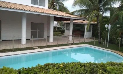 Casa em condomínio fechado com 5 quartos à venda na praia de busca vida, camaçari  por r$ 2.600.000