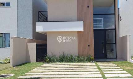 Casa em condomínio fechado com 4 quartos à venda no Abrantes, Camaçari  por R$ 900.000