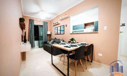 Apartamento com 2 dormitórios para alugar, 60 m² por R$ 2.500,00/mês - Vila Guilhermina - Praia Grande/SP