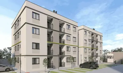 Apartamento garden em pinhais com entrada parcelada. 2 quartos no vargem grande em pinhais