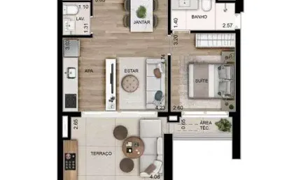 Apartamento com 2 quartos à venda, 53m² - higienópolis