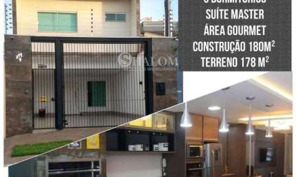 Sobrado à venda em Maringá, Jardim Itália II, com 3 quartos, com 180 m²