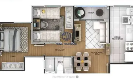 Excelente apartamento no jardim sul 46m2 *** impecável***