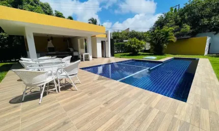 Casa em condomínio para venda em camaçari, busca vida, 5 dormitórios, 5 suítes, 7 banheiros, 6 vagas