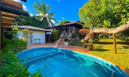 Casa em condomínio para venda em camaçari, busca vida, 6 dormitórios, 4 suítes, 7 banheiros, 4 vagas