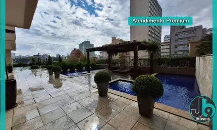 Apartamento Para Alugar no Centro de Curitiba, Mobiliado, com 2 Quartos,Lavanderia,Churrasqueira,1 Vaga de Garagem, com 74,00 m² por R$ 4.100,00/mês