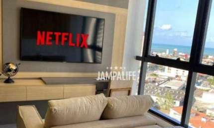 Flat com 1 dormitório à venda, 25 m² por R$ 450.000,00 - Tambaú - João Pessoa/PB