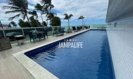 Apartamento pé na areia com porteira fechada no Jardim Oceania