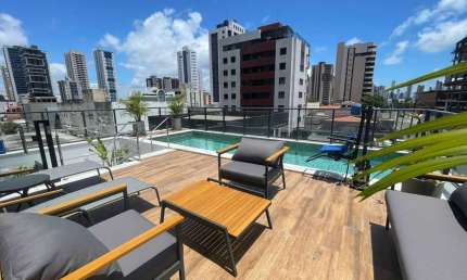 Flat com 1 dormitório à venda, 28 m² por R$ 330.000,00 - Manaíra - João Pessoa/PB