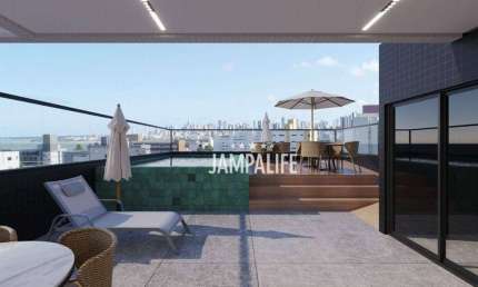 Apartamento Garden com 1 dormitório à venda, 49 m² por R$ 457.000,00 - Ponta de Campina - Cabedelo/PB