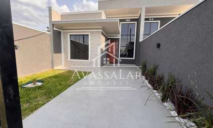 Casa com 03 quartos, Eucaliptos, FAZENDA RIO GRANDE - PR com excelente acabamento.