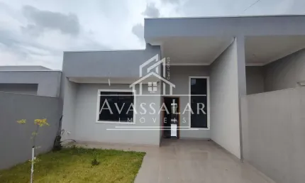 Casa com 3 quartos, e área gourmet no bairro iguaçu, fazenda rio grande - pr