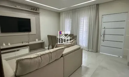 Casa 03 Quartos (01 Suíte) - Porcelanato - Cozinha com Ilha