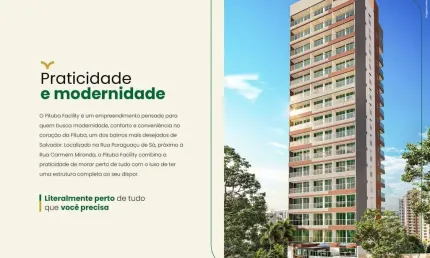 Apartamento para venda em salvador, pituba, 1 dormitório, 1 banheiro, 1 vaga