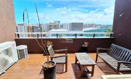 VENDO COBERTURA MOBILIADA DE 102m² NO ALPHAVILLE: MODERNA, PRONTA PARA MORAR, COM VISTA PANORÂMICA