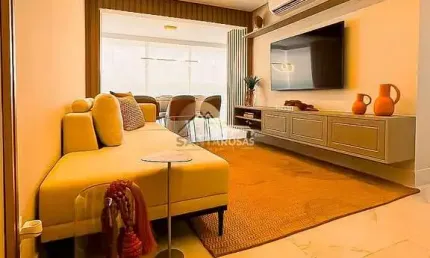 Alugo Cobertura mobiliada no Alphaville I: 3 quartos, 2 suítes, área gourmet com churrasqueira e  V