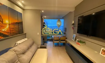 Belíssimo apartamento à venda, 80 m² - ponta da praia - porteira fechada!!!!