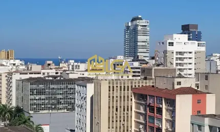Apartamento a venda novo, vista mar, gonzaga - santos