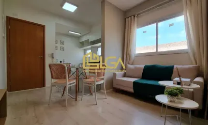 Apartamento decorado no residencial rafaela – 2 dormitórios – estuário