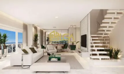 Ilhas resort - cobertura duplex a venda - 301 m² - ponta da praia - santos