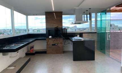 COBERTURA 4 QUARTOS (3 SUÍTES) 1 BANHO SOCIAL LAVABOS E 3 VAGAS DE GARAGEM