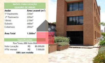Prédio Inteiro para locação com 1.300mts por R$80.000,00 Próximo das estações de Metrô Eucalipto e