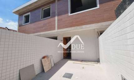 Casa sobreposta alta com 2 suíes e área gourmet à venda, 80 m² por R$ 695.000 - Vila Belmiro - Santos/SP